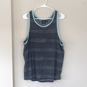 Men’s Grey/Blue Volcom Tank Top (M)